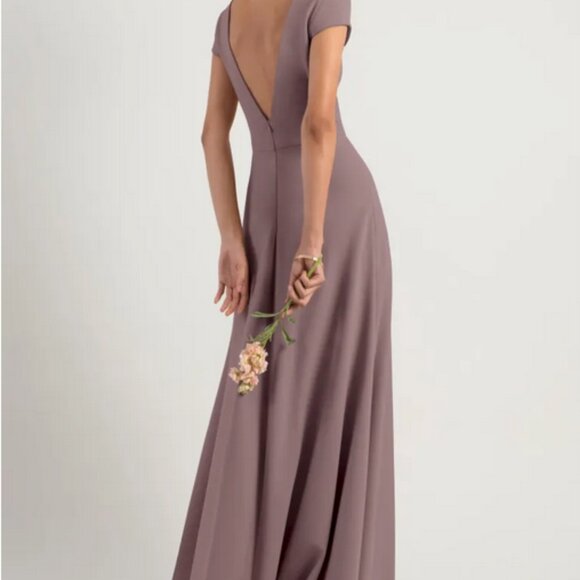 Jenny Yoo Cara Dress (Fig) - Picture 2 of 3